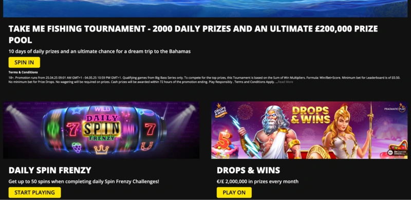 Myriad Play Bonuses