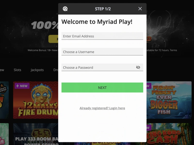 Myriad Play Login